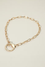 Load image into Gallery viewer, Gold Metal Ring Clasp Link Paperclip Necklace
