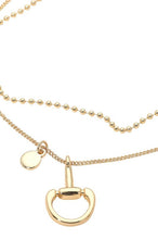 Load image into Gallery viewer, Horsebit Disc Chain Layered Necklace

