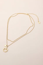 Load image into Gallery viewer, Horsebit Disc Chain Layered Necklace
