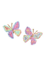 Load image into Gallery viewer, Raffia Butterfly Earrings
