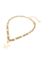 Load image into Gallery viewer, Hammered Star Pendant Chunky Necklace
