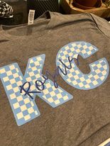 Blue Checker KC T-Shirt