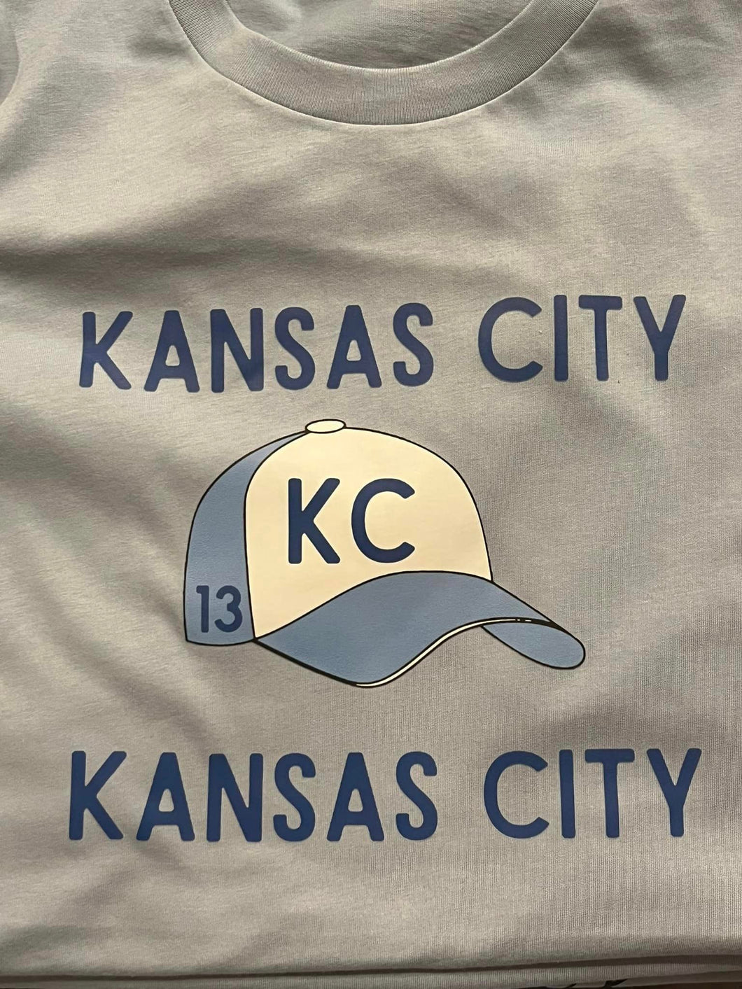 Light Blue KC Baseball Cap T-Shirt