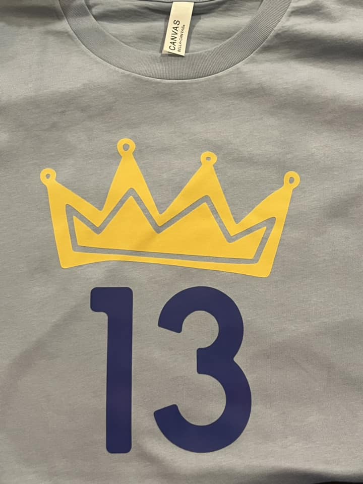 KC 13 Crown Baseball T-Shirt