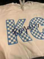 Load image into Gallery viewer, Blue Checker KC T-Shirt
