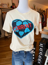 Load image into Gallery viewer, Blue Soccer Heart T-Shirt
