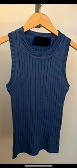 Gray Blue Tank Sweater