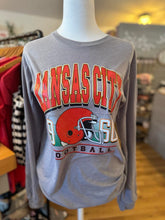 Load image into Gallery viewer, Kansas City Football Gray Long Sleeve Tee
