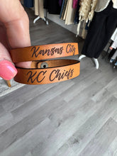 Load image into Gallery viewer, Thin Leather &quot;Kansas City&quot; Bracelet
