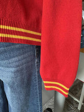 Load image into Gallery viewer, STYLE HOUSE Exclusive Red &amp; Yellow Kansas City Sweater w/ Stripe Details
