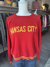 Load image into Gallery viewer, STYLE HOUSE Exclusive Red &amp; Yellow Kansas City Sweater w/ Stripe Details
