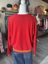 Load image into Gallery viewer, STYLE HOUSE Exclusive Red &amp; Yellow Kansas City Sweater w/ Stripe Details
