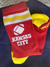 Load image into Gallery viewer, One-of-a Kind KC Football Socks

