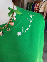 Load image into Gallery viewer, Lucky Neckline Green Sweatshirt
