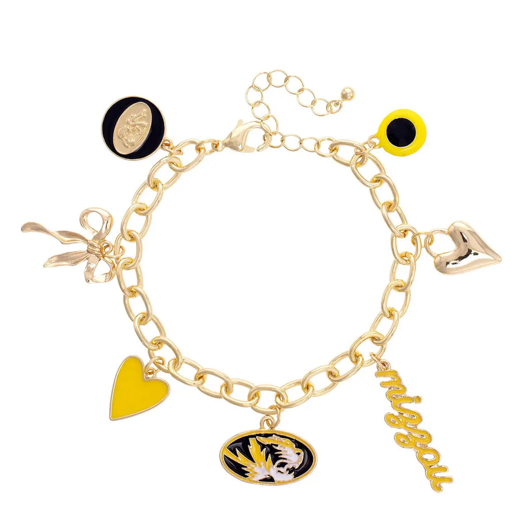 Missouri Tigers Charm Bracelet