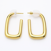 Load image into Gallery viewer, Rectangle Hoop Earrings
