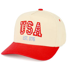 Load image into Gallery viewer, USA Gingham Checker Trucker Hat
