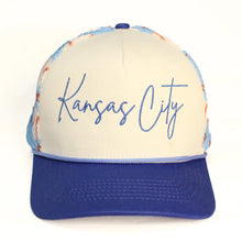 Load image into Gallery viewer, Kansas City Embroidery Baseball Print Trucker Hat
