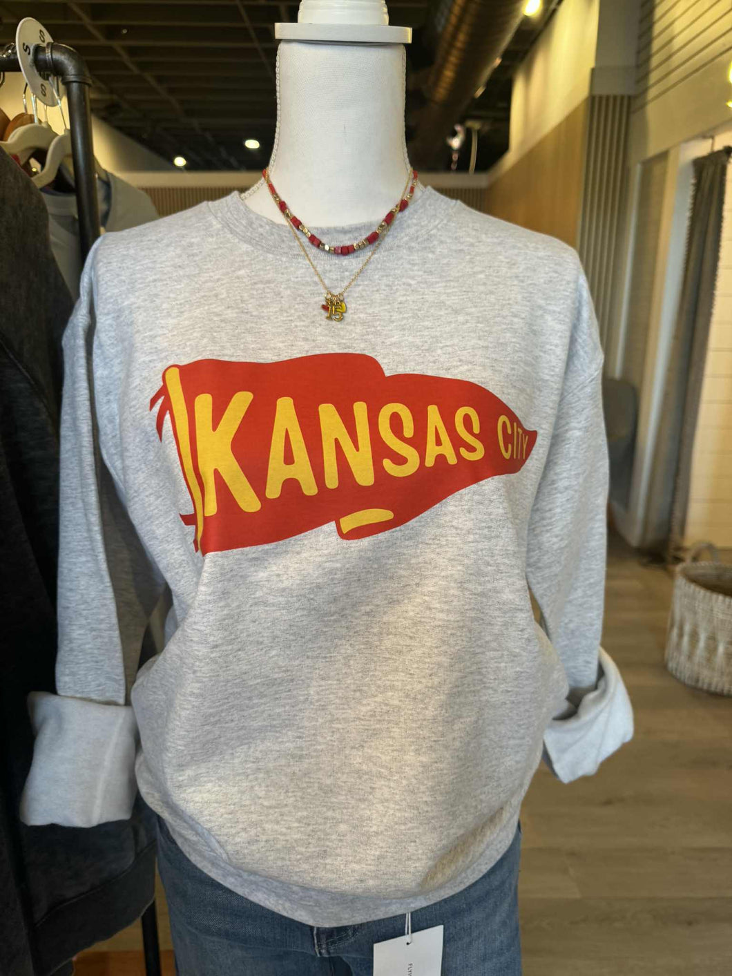 Red & Yellow Kansas City Pennant Sweatshirt