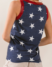 Load image into Gallery viewer, Stars &amp; Sequins Tank
