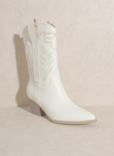 Load image into Gallery viewer, White Short Embroidered Boot
