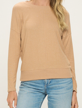 Load image into Gallery viewer, Taupe Brushed Knit Long Sleeve
