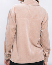Load image into Gallery viewer, Khaki Corduroy Button Down  Shacket

