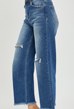Load image into Gallery viewer, High Rise Frayed Ankle Wide Jeans
