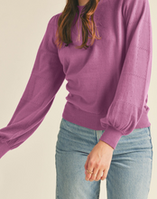 Load image into Gallery viewer, Mulberry Balloon Sleeve Sweater
