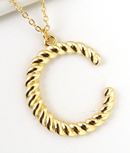 Load image into Gallery viewer, Gold Etched Initial Necklace
