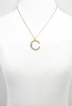 Load image into Gallery viewer, Gold Etched Initial Necklace

