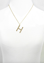 Load image into Gallery viewer, Gold Etched Initial Necklace
