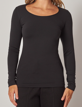 Load image into Gallery viewer, Black Fleece Lined Long Sleeve
