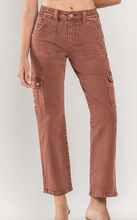 Load image into Gallery viewer, Red Brick Straight Leg Cargo Jeans
