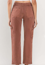 Load image into Gallery viewer, Red Brick Straight Leg Cargo Jeans
