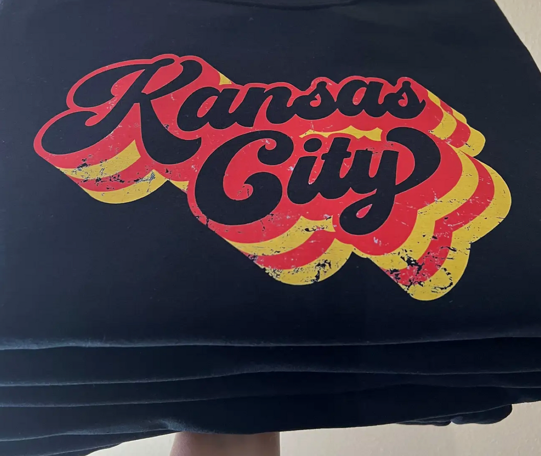 Black Retro Red & Yellow Kansas City Sweatshirt