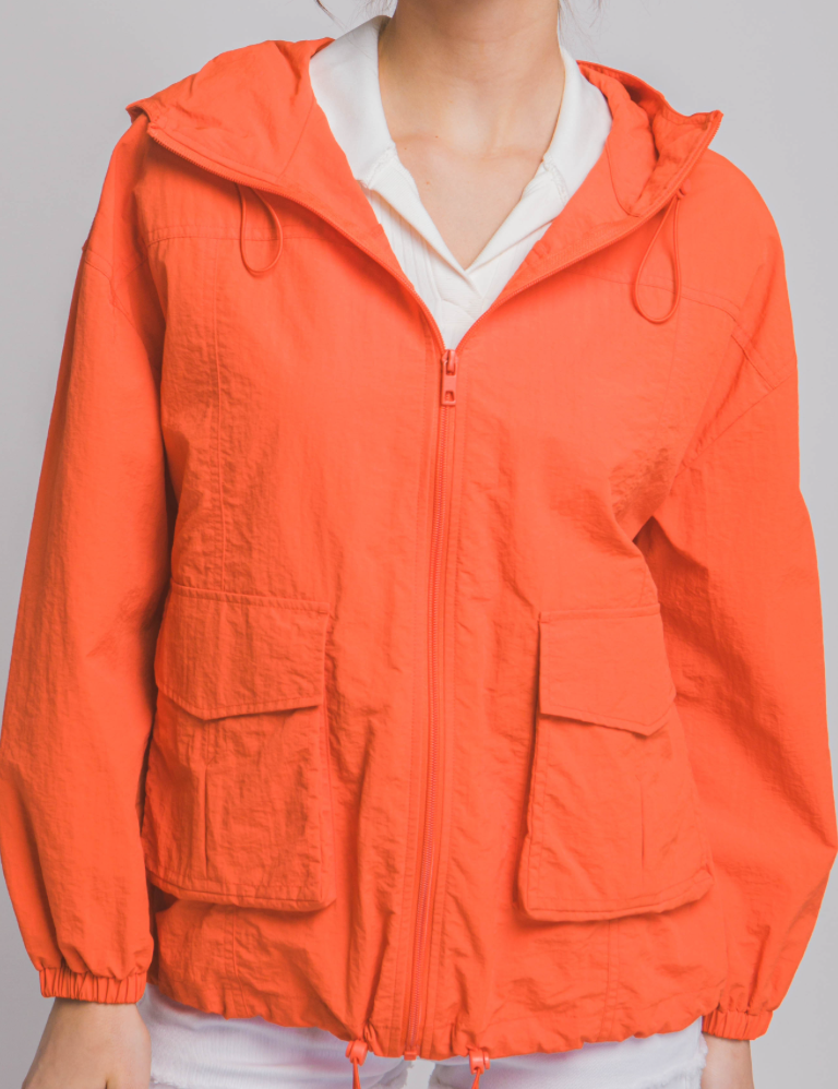 Orange Windbreaker