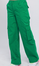 Load image into Gallery viewer, Green Cargo Parachute Pants
