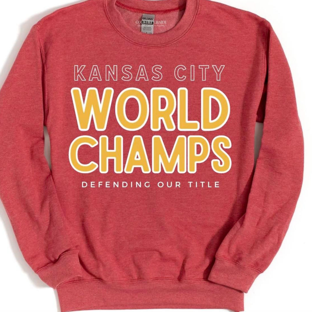 Red Kansas City World Champs Sweatshirt
