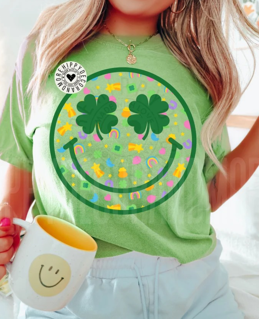 Green Luck Charms Smiley Face T-Shirt