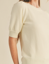 Load image into Gallery viewer, Ivory Short Sleeve Sweater
