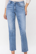 Load image into Gallery viewer, Straight Cropped Jean with Raw Hem
