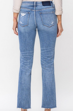 Load image into Gallery viewer, Straight Cropped Jean with Raw Hem
