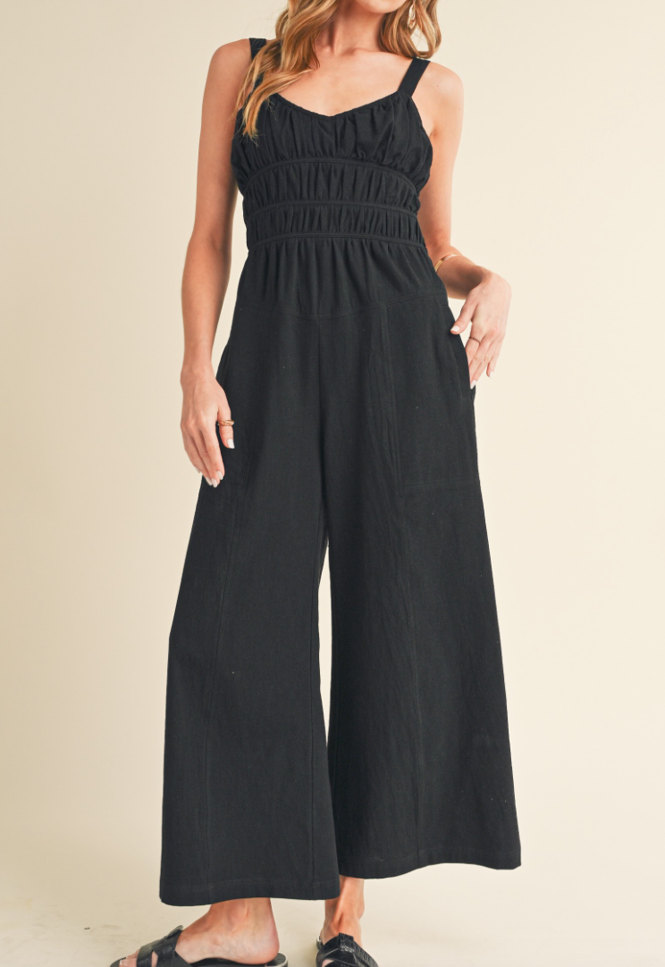 Black Wide-Leg Jumpsuit