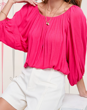 Load image into Gallery viewer, Pink Balloon Sleeve Off Shoulder Top
