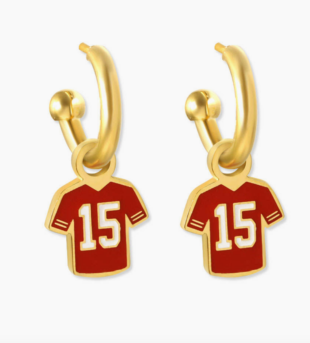 #15 Jersey Earrings