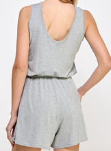 Load image into Gallery viewer, Black SleevelessRomper w/ Back Scoop
