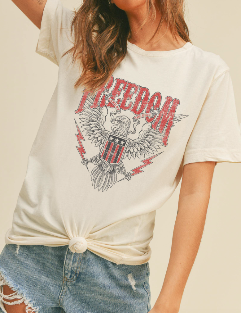 Vintage White Freedom T-Shirt