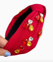 Load image into Gallery viewer, KC Red and Mustard Jewel Headbands
