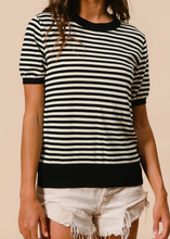 Load image into Gallery viewer, Black &amp; Ivory Stripe Top
